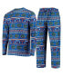 ფოტო #5 პროდუქტის Men's Royal Florida Gators Ugly Sweater Knit Long Sleeve Top and Pant Set