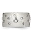 Фото #2 товара Stainless Steel Polished CZ 12mm Band Ring