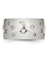 Stainless Steel Polished CZ 12mm Band Ring