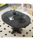 Фото #7 товара Farmhouse Dining Table Extendable Round Table For Kitchen, Dining Room