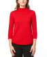 Фото #2 товара Women's Ruched-Sleeve Funnel-Neck Sweater