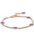 Amethyst Station Link Bracelet (4 ct. t.w.) in 14k Rose Gold-Plated Sterling Silver (Also in Citrine)