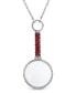 Фото #1 товара Pewter Crystal Magnifying Glass 30" Necklace