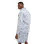 Armani Exchange tonal camo pattern denim overshirt in light blue CO-ORD