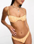 Фото #4 товара Bershka underwired bikini top in orange check