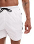 Hugo Fab black logo tape swim short in white