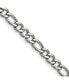 Stainless Steel Polished 5.3mm Figaro Chain Necklace