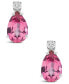 ფოტო #5 პროდუქტის Pink Topaz (1 ct. t.w.) and Diamond Accent Stud Earrings in 14K Yellow Gold or 14K White Gold
