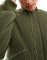 ASOS DESIGN oversized padded jacket in khaki with contrast stitch Зеленый, XL - Chest 44 - фото #4