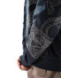 ASOS DESIGN oversized hoodie in black with dragon embroidery