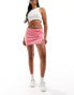 Juicy Couture diamante velour mini skirt in pink lemonade