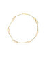 Фото #1 товара Pink Pearl Bar Chain Bracelet 14K Gold