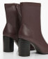 ფოტო #3 პროდუქტის Women's Round-Toe Heeled Ankle Boots