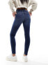 Фото #3 товара NA-KD high waist skinny jeans in dark blue