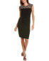 Tash + Sophie Scuba Sheath Dress Women's Black Xl