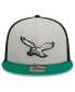 ფოტო #3 პროდუქტის Men's Cream, Kelly Green Philadelphia Eagles 2023 Sideline Historic 9FIFTY Snapback Hat