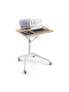 Фото #6 товара Height Adjustable Mobile Standing Desk with Detachable Holde-Natural