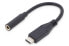 Фото #1 товара DIGITUS USB Type-C audio adapter cable, Type-C to 3.5mm stereo
