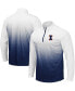 Фото #1 товара Men's Navy Illinois Fighting Illini Magic Team Logo Quarter-Zip Jacket