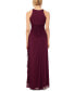 Petite Ruched Embellished Gown