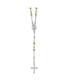 ფოტო #1 პროდუქტის Sterling Silver Yellow & Rose Gold-plated Rosary Pendant Necklace 24"
