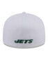 Men's White New York Jets Omaha 59FIFTY Fitted Hat