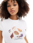 Фото #1 товара ASOS DESIGN baby tee with seashells graphic in white