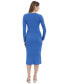 ფოტო #2 პროდუქტის Women's Long-Sleeve Midi Dress