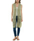 ფოტო #4 პროდუქტის Juniors' Open-Knit Pointelle Duster Sweater Vest