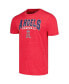 ფოტო #2 პროდუქტის Men's Charcoal, Red Los Angeles Angels Meter T-shirt and Pants Sleep Set