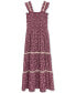 Big Girls Floral-Print Lace-Trimmed Maxi Dress