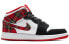 Air Jordan 1 Mid White Plaid Sneakers
