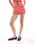 Фото #5 товара ASOS DESIGN co-ord ruched micro shorts in gingham