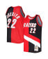 ფოტო #2 პროდუქტის Men's Clyde Drexler Red, Black Portland Trail Blazers Hardwood Classics 1991-92 Split Swingman Jersey