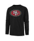 Фото #2 товара Men's Black Distressed San Francisco 49ers Premier Franklin Long Sleeve T-shirt