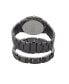 Men's Quartz Movement Shiny Gunmetal Bracelet Analog Watch, 43mm with Pendant Necklace and Bracelet Set