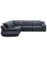 Фото #3 товара Daisley 4-Pc. Leather "L" Shaped Sectional Sofa with 2 Power Recliners