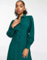 Фото #8 товара Nobody's Child Tatianna midi shirt dress in emerald green