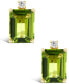 ფოტო #3 პროდუქტის Peridot (3-3/8 ct.t.w) and Diamond Accent Stud Earrings in 14K Yellow Gold