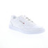 Фото #2 товара Reebok Club Memt Womens White Leather Lace Up Lifestyle Sneakers Shoes