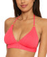 Фото #1 товара BECCA by Rebecca Virtue Womens Bora Bora Halter Bikini Top Grapefruit Size SM