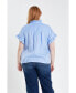 ფოტო #2 პროდუქტის Women's Plus Size Ruffle Shirt