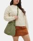 Soft Pebble Leather Cary Shoulder Bag with Convertible Straps