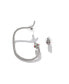 ფოტო #1 პროდუქტის Women's Silver Embellished Snake Ear cuff Earrings