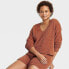 Фото #2 товара Women's Cozy Yarn Pullover Sweater - Stars Above Brown XXL