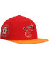 Фото #1 товара Men's Red, Orange Miami Heat Hardwood Classics Team Side Fitted Hat