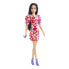 Фото #1 товара BARBIE Fashionistas With Long Black Hair & Floral Dress With Puffed Sleeves Strappy Purple Heels Butterfly Ring Doll