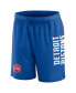 Men's Blue Detroit Pistons Post Up Mesh Shorts