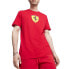 Фото #1 товара Puma Sf Race Shield Logo Crew Neck Short Sleeve T-Shirt Mens Red Casual Tops 62