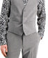 Men's Slim-Fit Gray Solid Suit Vest, Created for Macy's